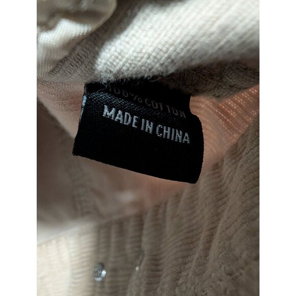 RSQ Mens Beige Corduroy Jacket Large Button-Up Casual Chore Coat - Picture 7 of 7